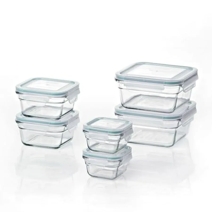12Piece Set of Glasslock Oven and Microwave Safe Glass Food Storage Containers for Kitchen Food Storage Durable and Transparent
12Piece Set of Glasslock Oven and Microwave Safe Glass Food Storage Containers for Kitchen Food Storage Durable and Transparent