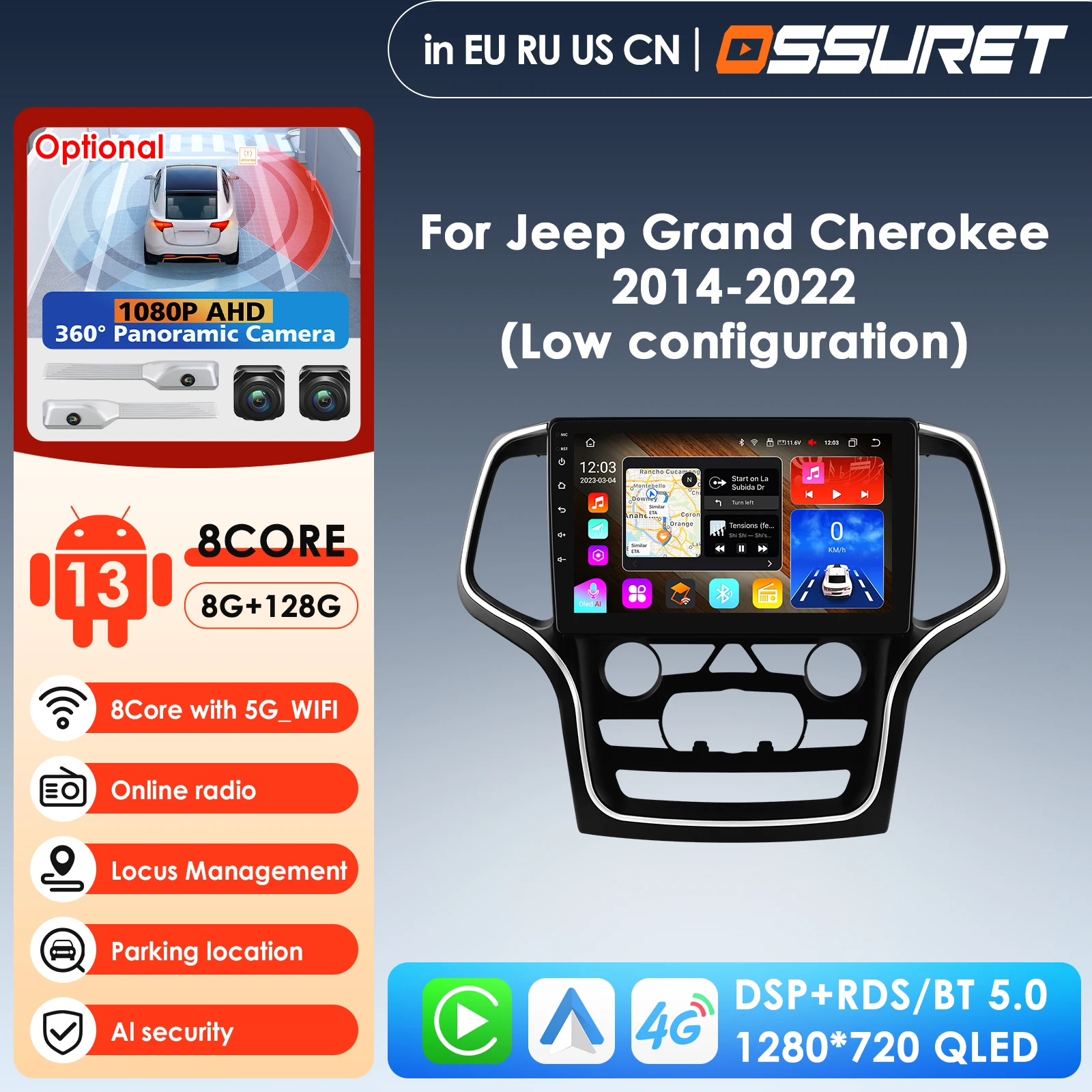 Carplay 4G 7862 Intelligent Screen 2Din Android 13 Car Radio for Jeep Grand Cherokee WK2 2014-2022 Multimedia Video Player Audio
Carplay 4G 7862 Intelligent Screen 2Din Android 13 Car Radio for Jeep Grand Cherokee WK2 2014-2022 Multimedia Video Player Audio