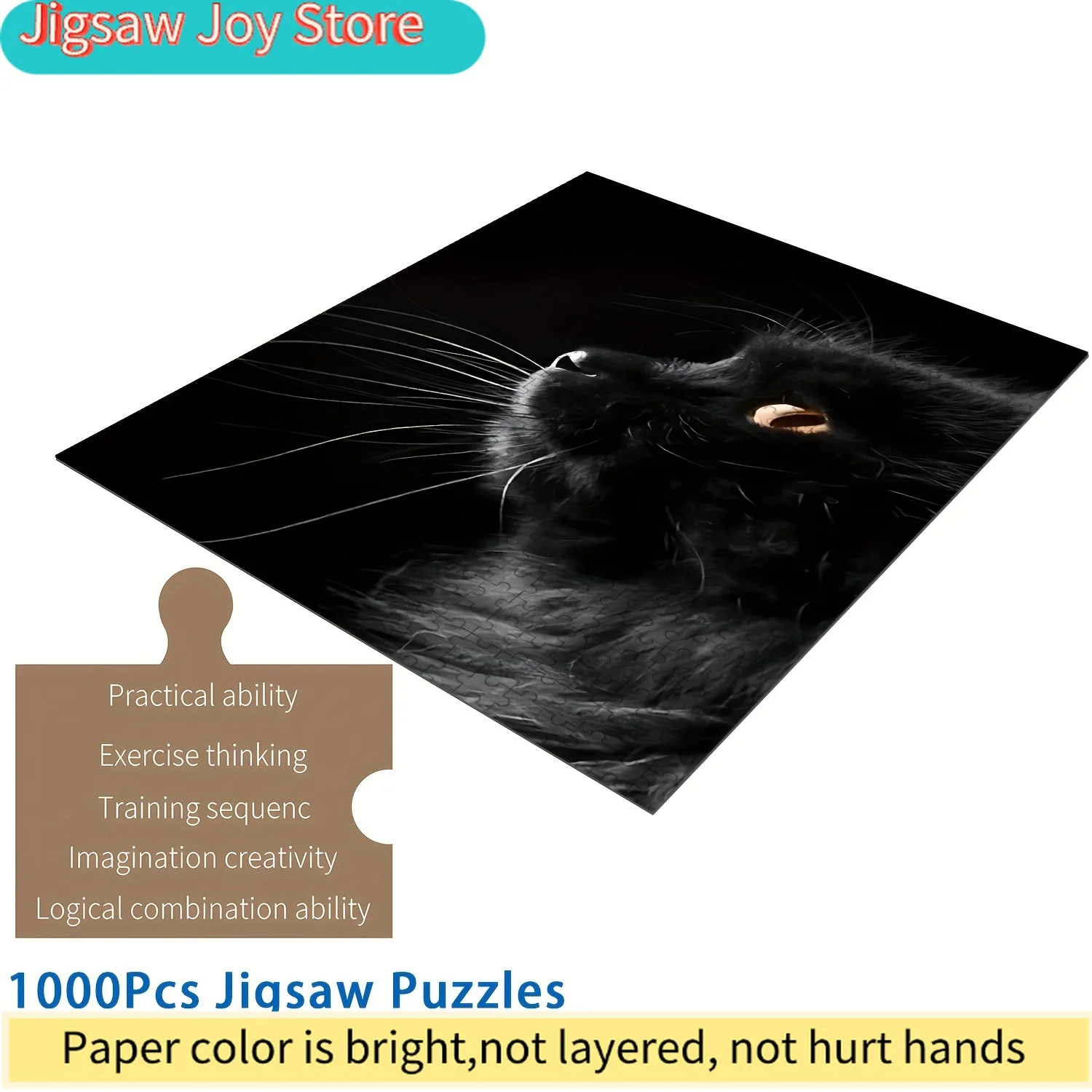 Пазл Ink Cat с загадочными золотыми глазами - большой, устойчивый к царапинам, увлекательный пазл для любителей кошачьего искусства
Пазл Ink Cat с загадочными золотыми глазами - большой, устойчивый к царапинам, увлекательный пазл для любителей кошачьего искусства