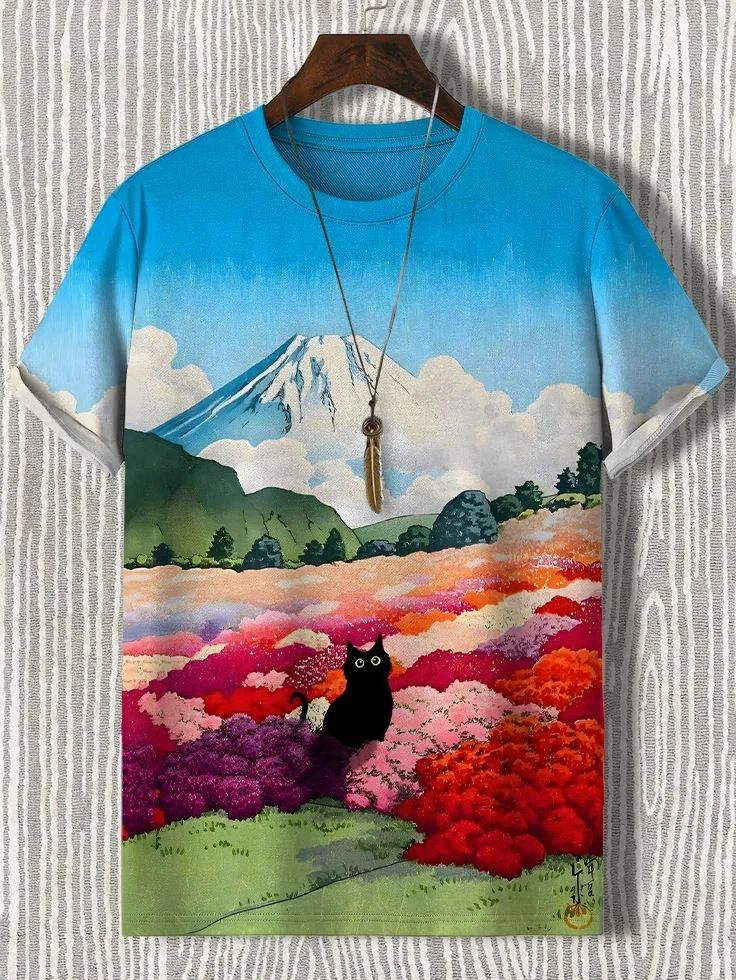 Vintage Japanese Style Men's T Shirt Anime Samurai Cat 3D Print Casual Short Sleeve Tees Street Oversized Breath Tshirts Y2k Top
Vintage Japanese Style Men's T Shirt Anime Samurai Cat 3D Print Casual Short Sleeve Tees Street Oversized Breath Tshirts Y2k Top