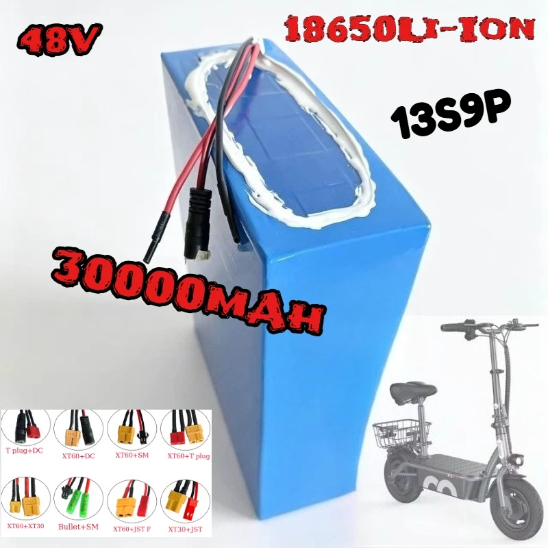 48V30000mAh 13S9P 18650 Rechargeable Lithium-ion Battery Built-in Battery Management System Electric Scooter Battery
48V30000mAh 13S9P 18650 Rechargeable Lithium-ion Battery Built-in Battery Management System Electric Scooter Battery