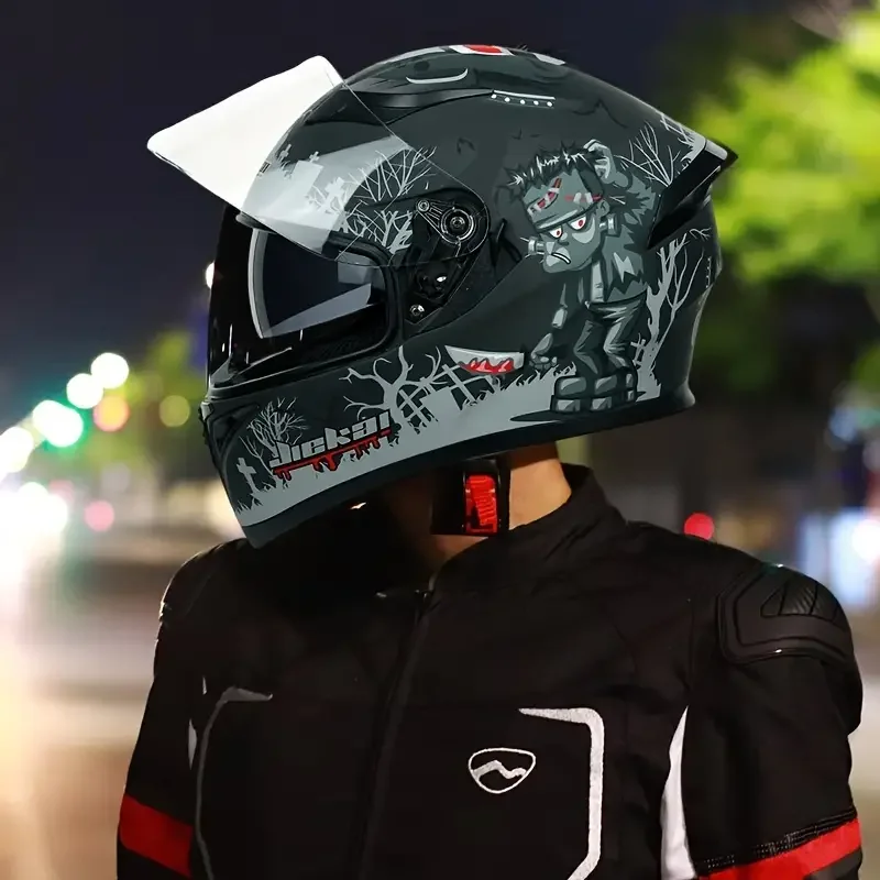 Vintage Motorcycle Helmet, JK316 Wild Man Full Coverage Motorcycle Racing Helmet Cool Safety Protective Helmet For Men Women
Vintage Motorcycle Helmet, JK316 Wild Man Full Coverage Motorcycle Racing Helmet Cool Safety Protective Helmet For Men Women