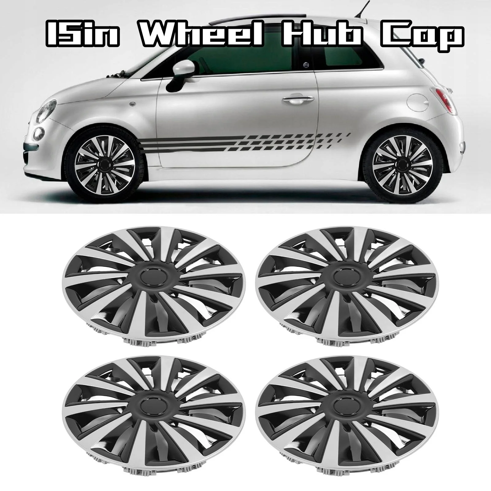 4 Pcs 15in Wheel Hub Cap Full Protection Stylish Look Universal Fit Wheel Rim Cover Hubcaps ABS for Any 15in Steel Wheels
4 Pcs 15in Wheel Hub Cap Full Protection Stylish Look Universal Fit Wheel Rim Cover Hubcaps ABS for Any 15in Steel Wheels