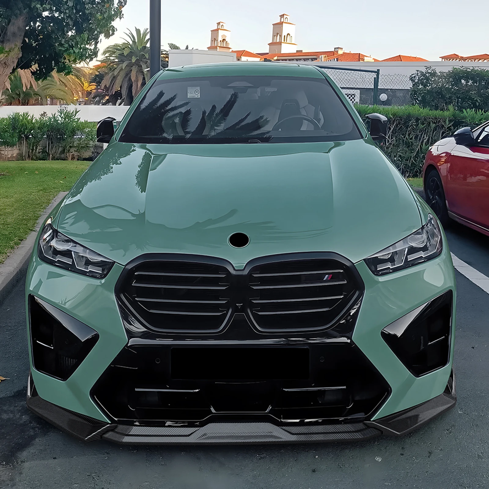 Front Bumper Spoiler Lip Carbon Fiber Look/Gloss Black Lower Splitter Blade Protector Guard Kits For BMW X6M F96 LCI 2024-2026
Front Bumper Spoiler Lip Carbon Fiber Look/Gloss Black Lower Splitter Blade Protector Guard Kits For BMW X6M F96 LCI 2024-2026