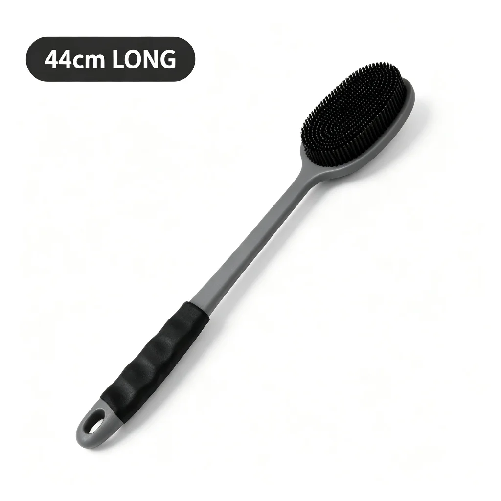 Silicone Body Brush with Long Handle 44cm Back Scrubber for Shower Double Side Bath Brush Exfoliating Massage Brush for Men Wome
Silicone Body Brush with Long Handle 44cm Back Scrubber for Shower Double Side Bath Brush Exfoliating Massage Brush for Men Wome