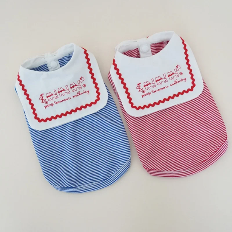 Cute Sailor Collar Dog Shirt for Small Dogs Dog Navy Clothes Sailor Suit Striped Cotton Puppy vest Breathable dog clothing
Cute Sailor Collar Dog Shirt for Small Dogs Dog Navy Clothes Sailor Suit Striped Cotton Puppy vest Breathable dog clothing