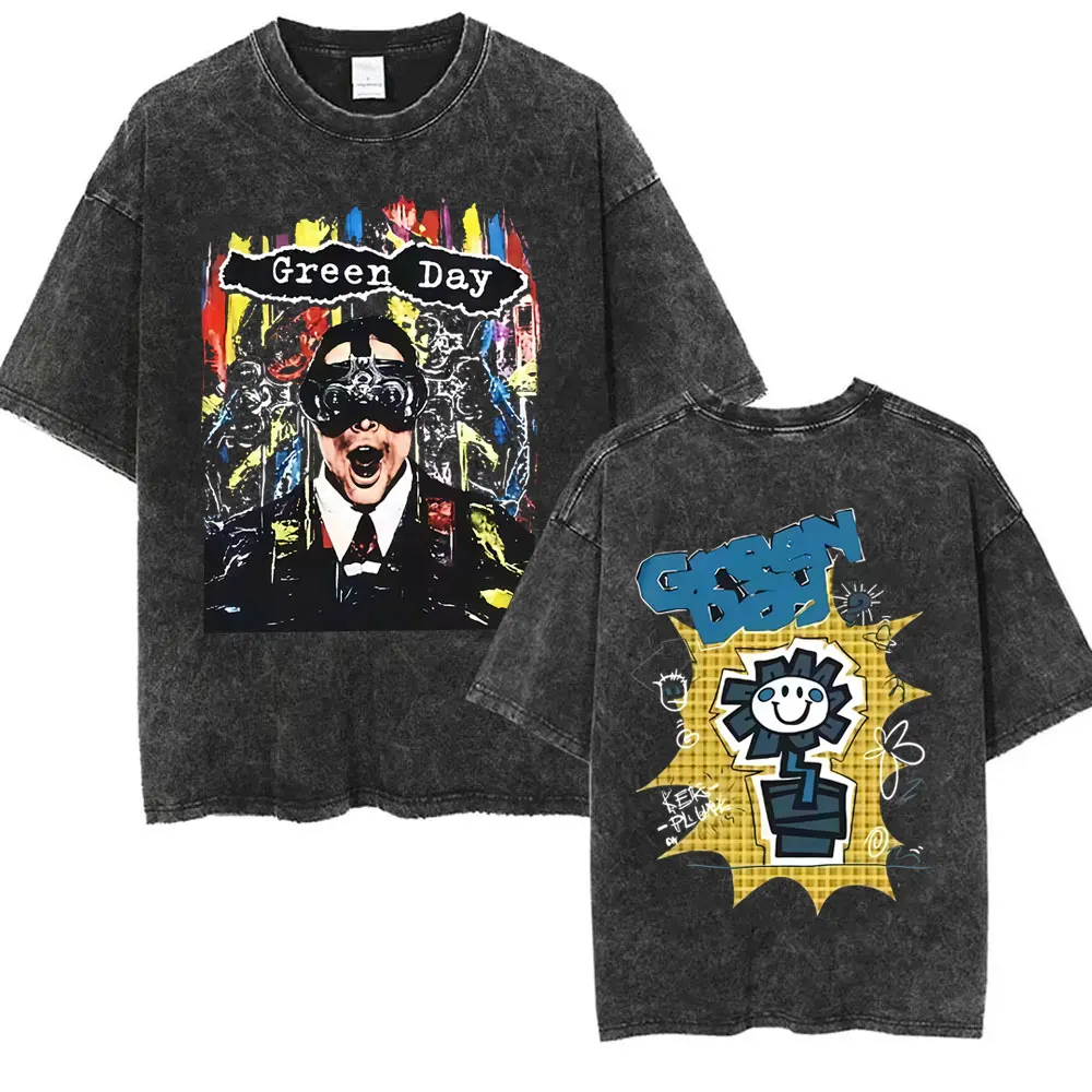 Washed Vintage Punk Band Green Day T Shirts Men Women Hip Hop Gothic Rock Oversized T Shirt Men's High Quality Cotton T-shirts 
Washed Vintage Punk Band Green Day T Shirts Men Women Hip Hop Gothic Rock Oversized T Shirt Men's High Quality Cotton T-shirts