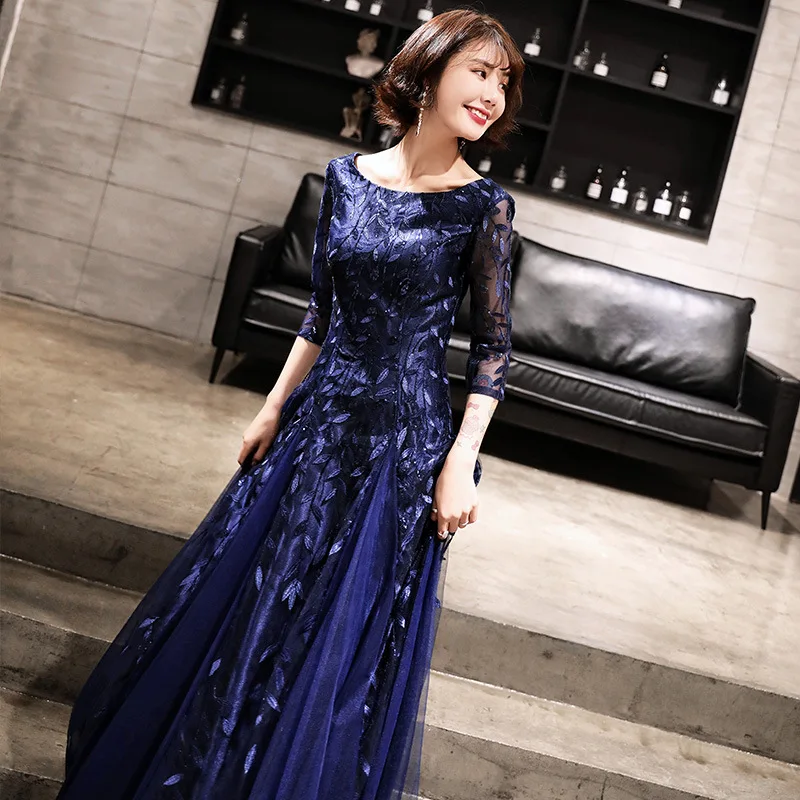 Sweet Memory Navy Blue O-Neck Half Sleeve Bridesmaid Dresses A-Line Long Gown Woman Champagne Wine Red Formal Evening Dress
Sweet Memory Navy Blue O-Neck Half Sleeve Bridesmaid Dresses A-Line Long Gown Woman Champagne Wine Red Formal Evening Dress