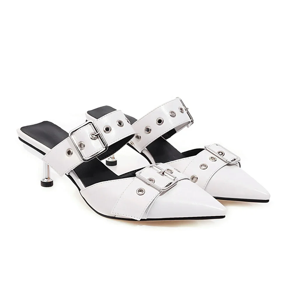 Women Sandals Fashion White Buckle Thin High Heels Pointed Toe Sexy Summer Slippers Party Shoes Zapatos Mujer Big Size 48
Women Sandals Fashion White Buckle Thin High Heels Pointed Toe Sexy Summer Slippers Party Shoes Zapatos Mujer Big Size 48