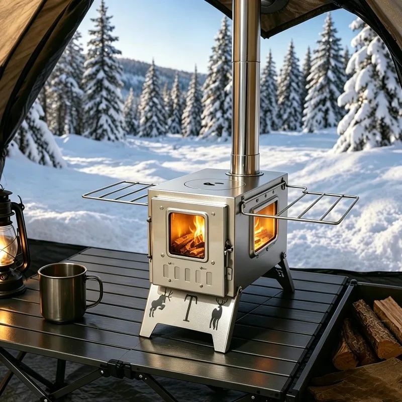 Portable Stainless Steel Foldable Wood Burning Camping Stove All Seasons Outdoor Tent Stove for Hiking Picnic Heating & Cooking
Portable Stainless Steel Foldable Wood Burning Camping Stove All Seasons Outdoor Tent Stove for Hiking Picnic Heating & Cooking