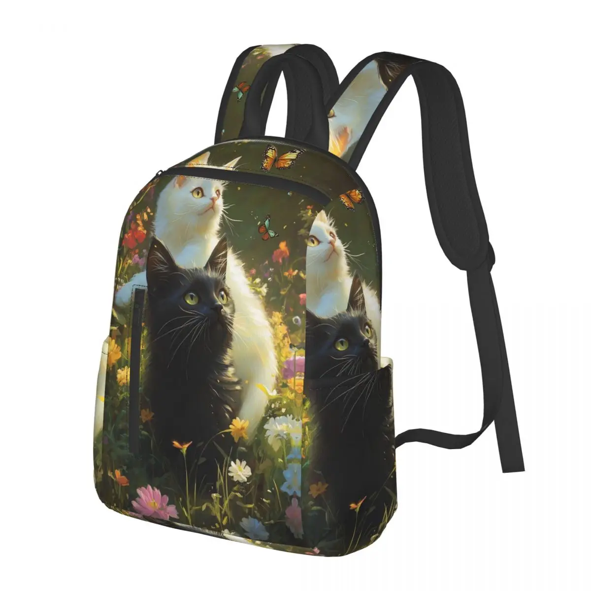 Black Cat And White Cat Print Student Backpack School Bag Hiking Travel Daypack for Men Women Bookbag Shoulder Bags
Black Cat And White Cat Print Student Backpack School Bag Hiking Travel Daypack for Men Women Bookbag Shoulder Bags