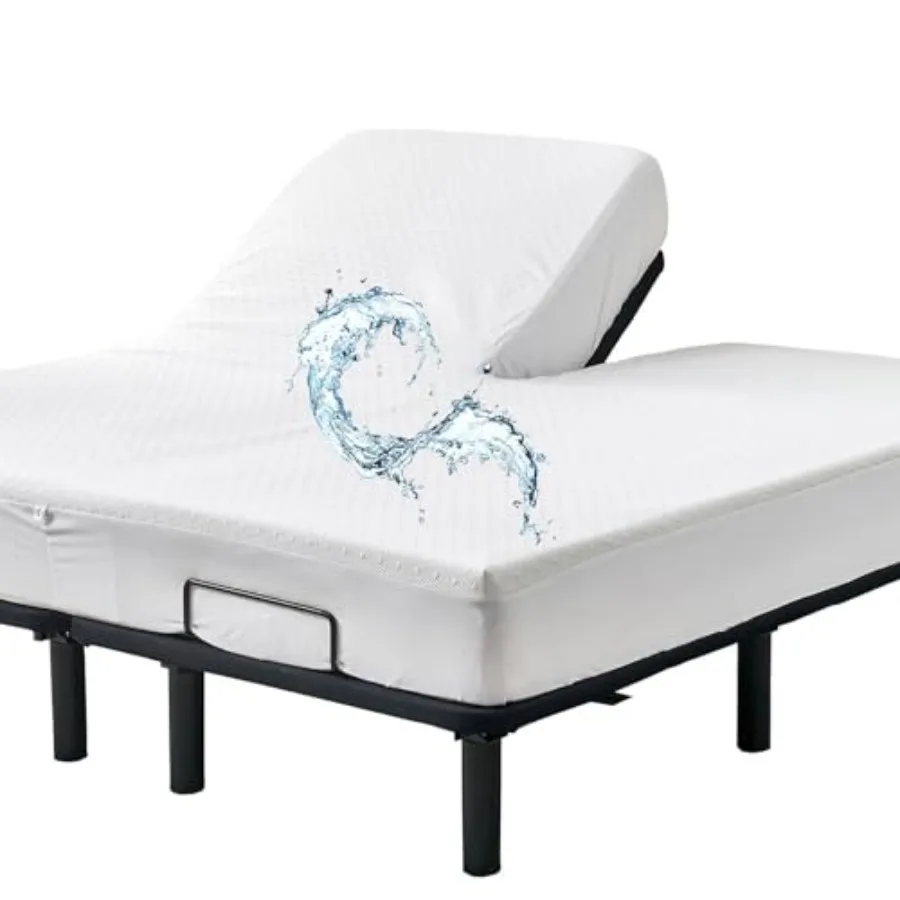Bamboo Viscose Cooling Split Top King Mattress Protector for Adjustable Bed with Upper Flex Waterproof Fitted Sheet Style Matre
Bamboo Viscose Cooling Split Top King Mattress Protector for Adjustable Bed with Upper Flex Waterproof Fitted Sheet Style Matre