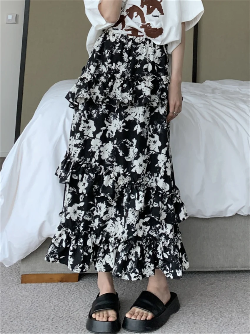 Alien Kitty S-XL Maxi Skirts Women Florals Chic Loose A-Line Fashion Casual High Waist Summer Printed Office Lady Streetwear
Alien Kitty S-XL Maxi Skirts Women Florals Chic Loose A-Line Fashion Casual High Waist Summer Printed Office Lady Streetwear