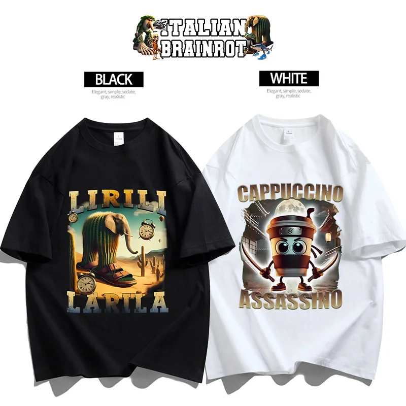 Italian Brainrot Adult T-shirts Cartoon Graphic Print T-shirt Teenagers Casuals Short Sleeves Man Woman Clothing Birthday Gifts
Italian Brainrot Adult T-shirts Cartoon Graphic Print T-shirt Teenagers Casuals Short Sleeves Man Woman Clothing Birthday Gifts