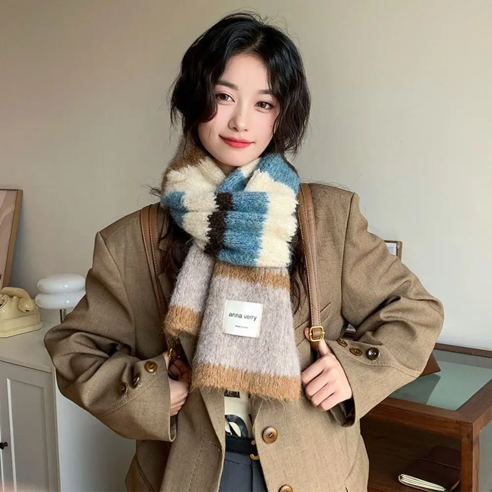 Korean Style Multicolor Cashmere Shawl Thickened Windproof Knitted Stripe Scarf Neckerchief Colorful Women Winter Scarves
Korean Style Multicolor Cashmere Shawl Thickened Windproof Knitted Stripe Scarf Neckerchief Colorful Women Winter Scarves