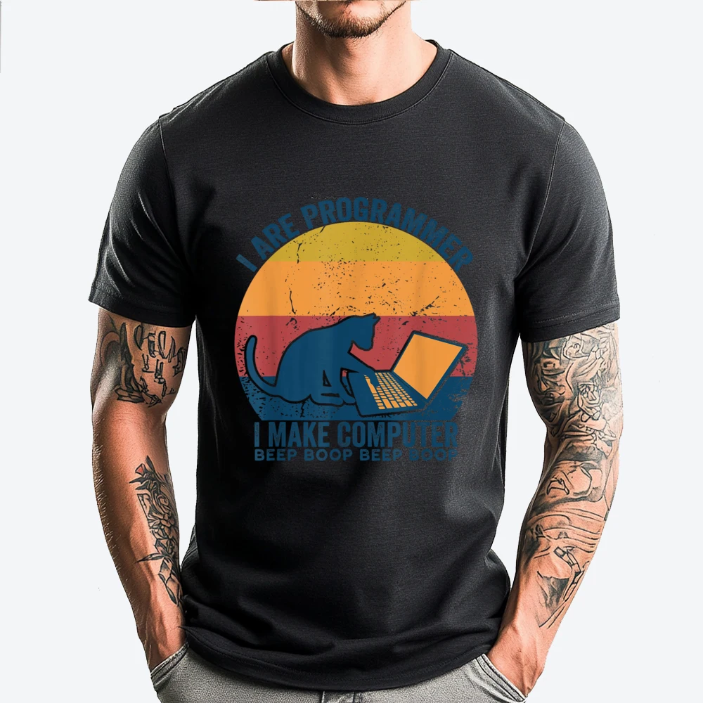 I Are Programmer I Make Computer Beep Boop Cute Cat Black T Shirt Mens Designer Clothes Alphabet Tees
I Are Programmer I Make Computer Beep Boop Cute Cat Black T Shirt Mens Designer Clothes Alphabet Tees