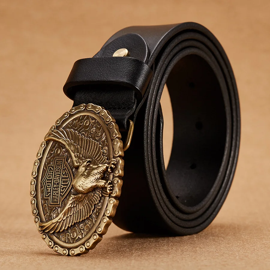 110cm Vintage Belt Hawk Buckle Belt For Jeans Leather Men's Belts Strap Gift For Harley Davidson Ultra Classic S PA 1250S PA1250
110cm Vintage Belt Hawk Buckle Belt For Jeans Leather Men's Belts Strap Gift For Harley Davidson Ultra Classic S PA 1250S PA1250