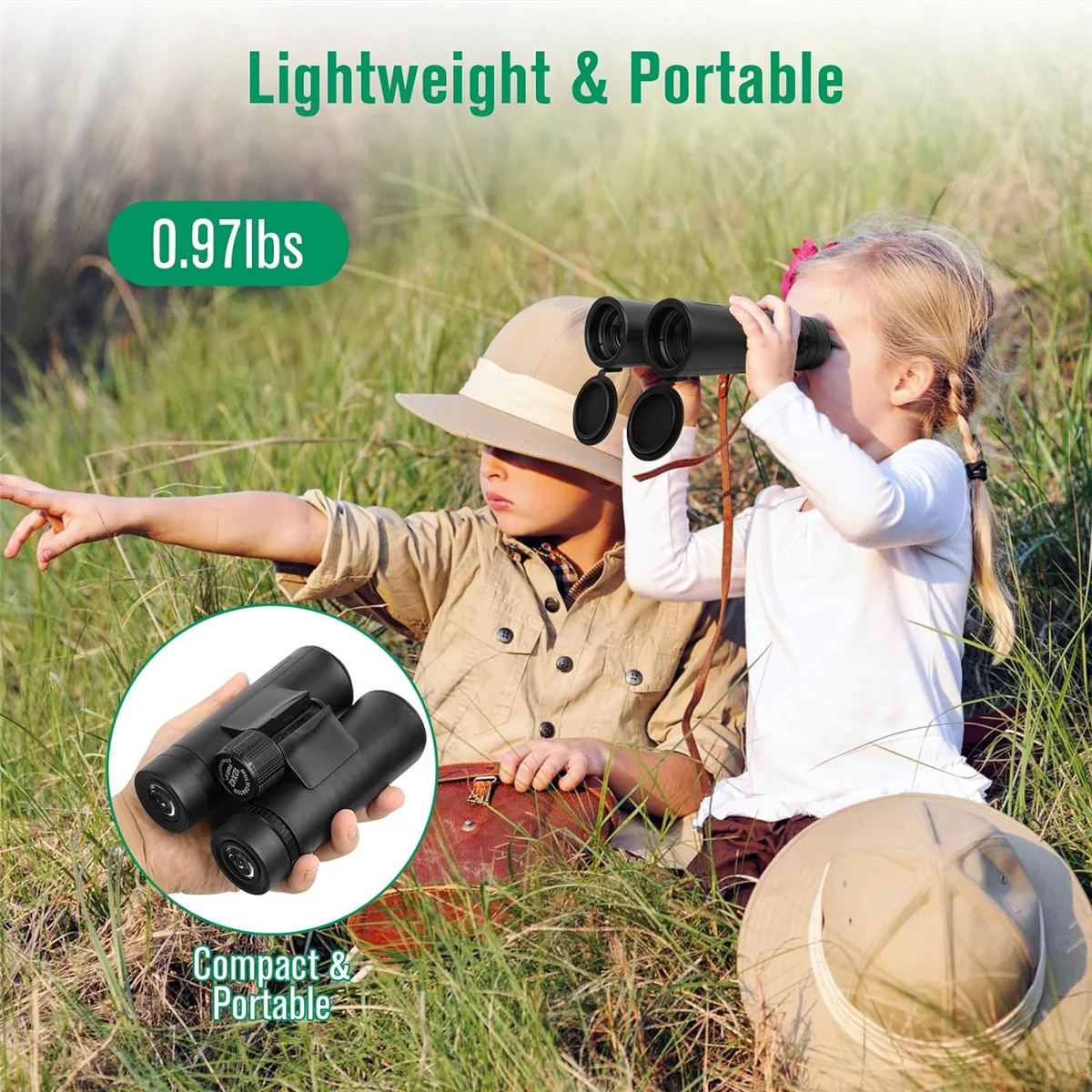 CLCUV 12x42 High Power Binoculars with Phone Adapter Waterproof Low Light Vision Binoculars for Bird Watching, Hunting, Travel
CLCUV 12x42 High Power Binoculars with Phone Adapter Waterproof Low Light Vision Binoculars for Bird Watching, Hunting, Travel