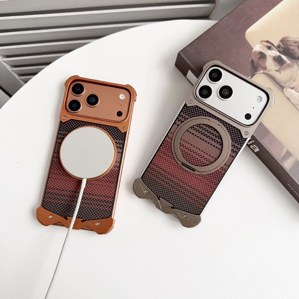 Безрамный алюминиевый сплав 360 ° Вращающийся чехол-подставка для iPhone 15 16 17 Pro Max с магнитной зарядкой
Безрамный алюминиевый сплав 360 ° Вращающийся чехол-подставка для iPhone 15 16 17 Pro Max с магнитной зарядкой