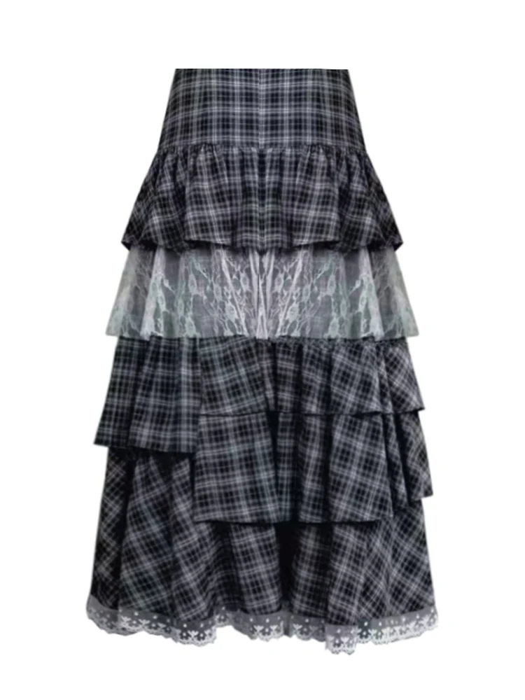 Retro Bla And White Plaid High Waist f Skirt for Women Spring Autumn Lace Splicing Cake Long Skirt Versatile Sle Long ...
Retro Bla And White Plaid High Waist f Skirt for Women Spring Autumn Lace Splicing Cake Long Skirt Versatile Sle Long ...