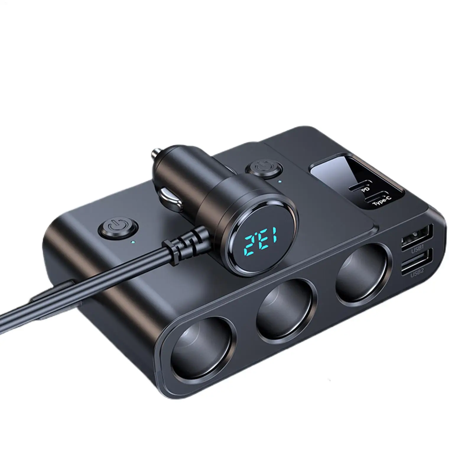 Car Charger Plug Fast Charging Port Car Adapter Plug Safe Effective Road Trip Accessories Camping Travel Power Supply Solution
Car Charger Plug Fast Charging Port Car Adapter Plug Safe Effective Road Trip Accessories Camping Travel Power Supply Solution