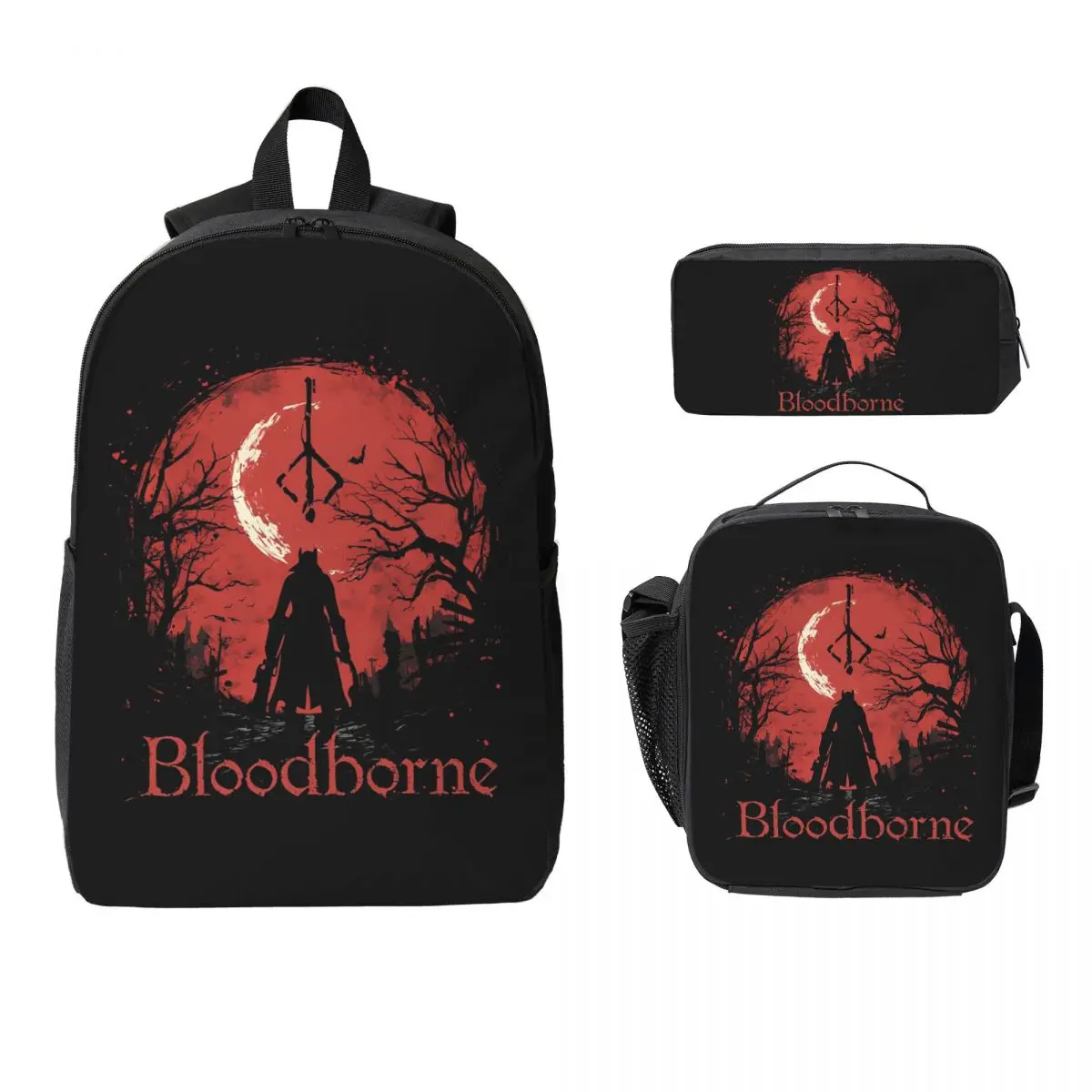 Bloodborne Dark Souls Game Backpack Student BookBag School Bag Computer Shoulder Bags 3ps Insulated Lunch Bag Pencil Case
Bloodborne Dark Souls Game Backpack Student BookBag School Bag Computer Shoulder Bags 3ps Insulated Lunch Bag Pencil Case