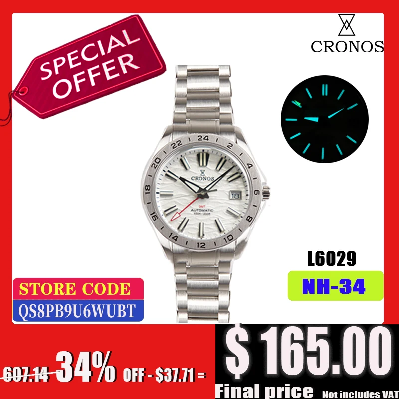 Cronos GS 39mm Desert Texture Mechanical Men Watch NH34 Automatic Mechanical Bubble Sapphire Glass Brushed Bracelet 10ATM L6029
Cronos GS 39mm Desert Texture Mechanical Men Watch NH34 Automatic Mechanical Bubble Sapphire Glass Brushed Bracelet 10ATM L6029