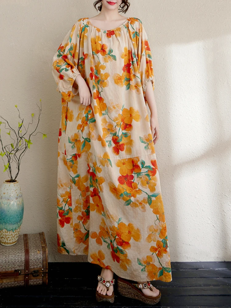 Vintage Yellow Dress Women Pocket Cotton Linen Dress Loose Casual Dress Fashion Holiday Style Oversize Dress Maxi Vestidos Mujer
Vintage Yellow Dress Women Pocket Cotton Linen Dress Loose Casual Dress Fashion Holiday Style Oversize Dress Maxi Vestidos Mujer