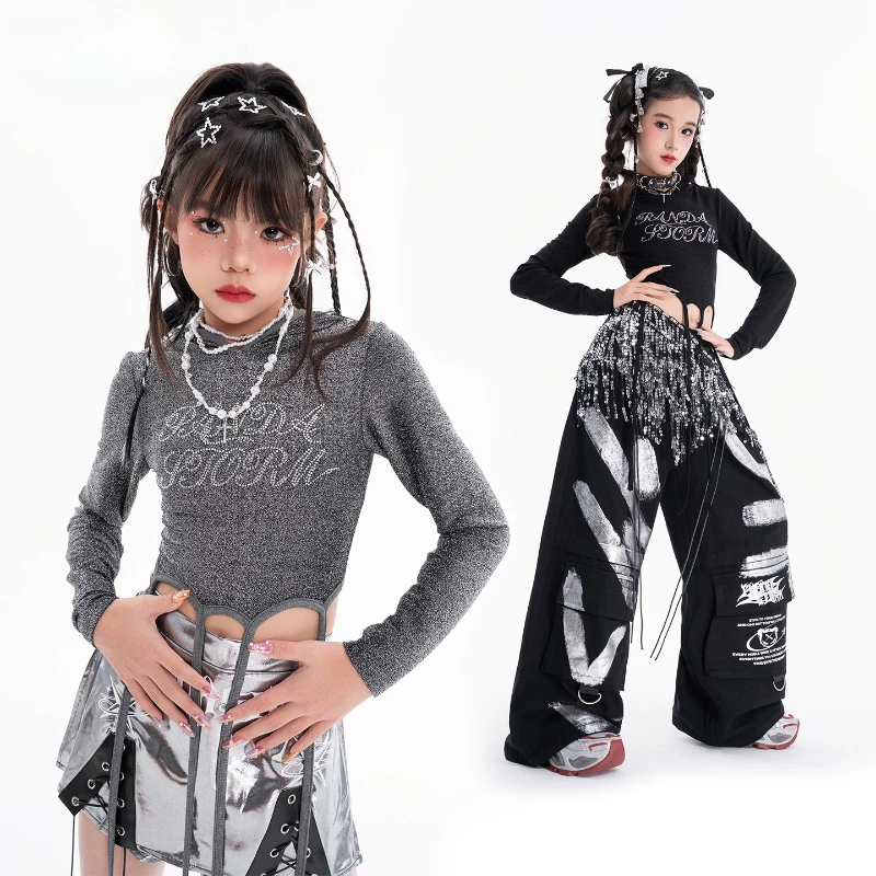 New Girls Modern Jazz Dance Clothes Cool Crop Tops Baggy Pants Hip Hop Street Dance Performance Clothing Sets Stage Show Wear
New Girls Modern Jazz Dance Clothes Cool Crop Tops Baggy Pants Hip Hop Street Dance Performance Clothing Sets Stage Show Wear
