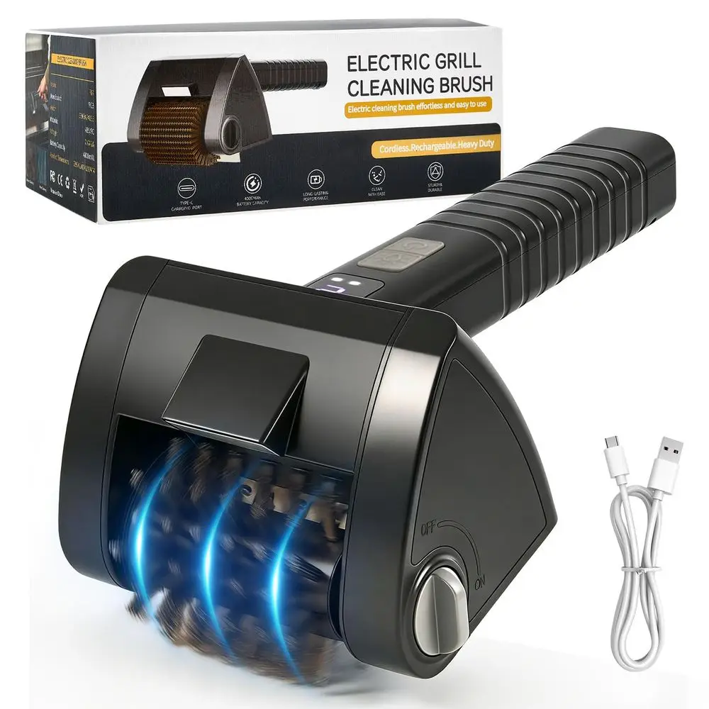 Grill Brush, Builtin LED BBQ Cleaner with 29W High Torque Motor, 2speed Hard Scrubbing Cordless Grill Cleaner, 4000mAh Recharga
Grill Brush, Builtin LED BBQ Cleaner with 29W High Torque Motor, 2speed Hard Scrubbing Cordless Grill Cleaner, 4000mAh Recharga