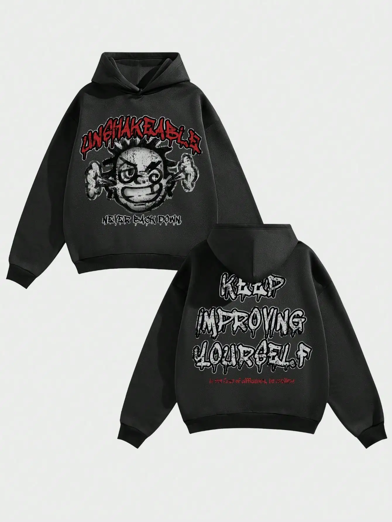Never Back Down Letter Hoodie Men Cartoon Print Hoodies Gym Fitness Sweatshirt Street Sports Shirt Hoody Fleece Men's Clothing
Never Back Down Letter Hoodie Men Cartoon Print Hoodies Gym Fitness Sweatshirt Street Sports Shirt Hoody Fleece Men's Clothing
