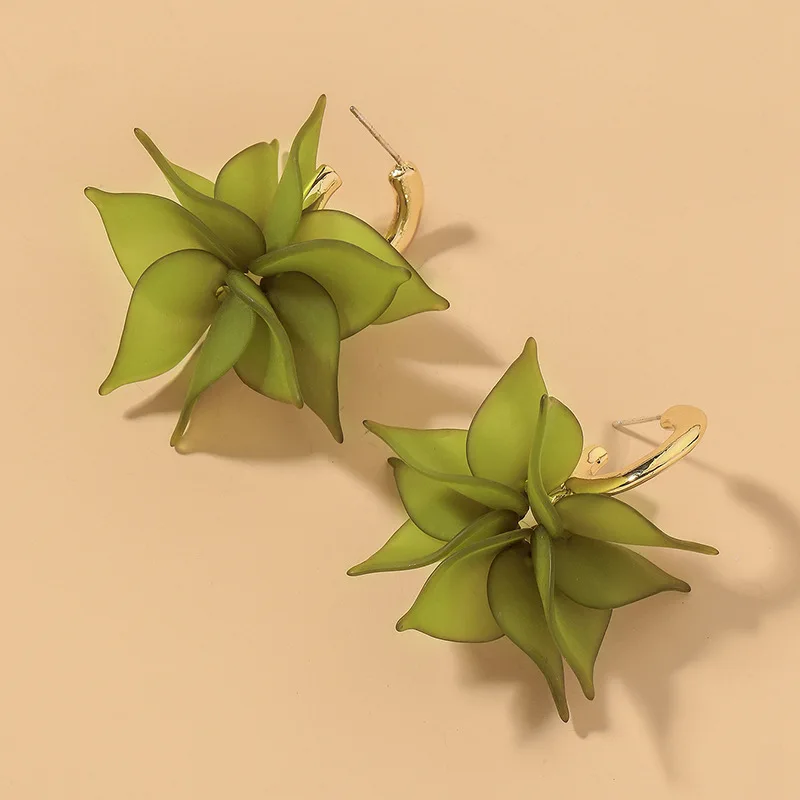 Acrylic Matcha Green Flowers Petal Earrings for Women Fashion C Shaped Drop Earring Party Wedding Ear Jewelry Wholesale
Acrylic Matcha Green Flowers Petal Earrings for Women Fashion C Shaped Drop Earring Party Wedding Ear Jewelry Wholesale
