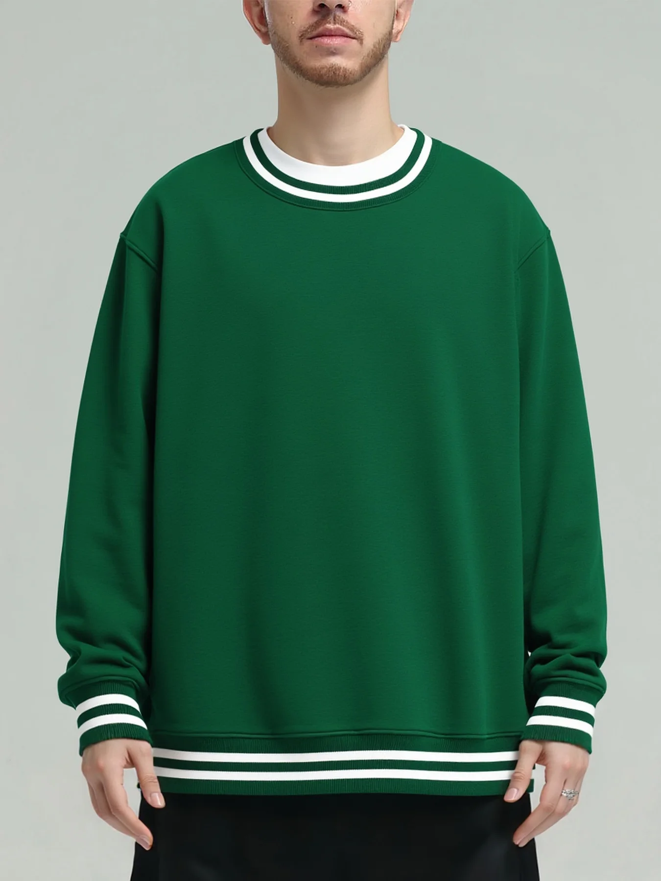 Off-the-shoulder color thread round neck pullover sweater printed logo work clothes group clothes
Off-the-shoulder color thread round neck pullover sweater printed logo work clothes group clothes