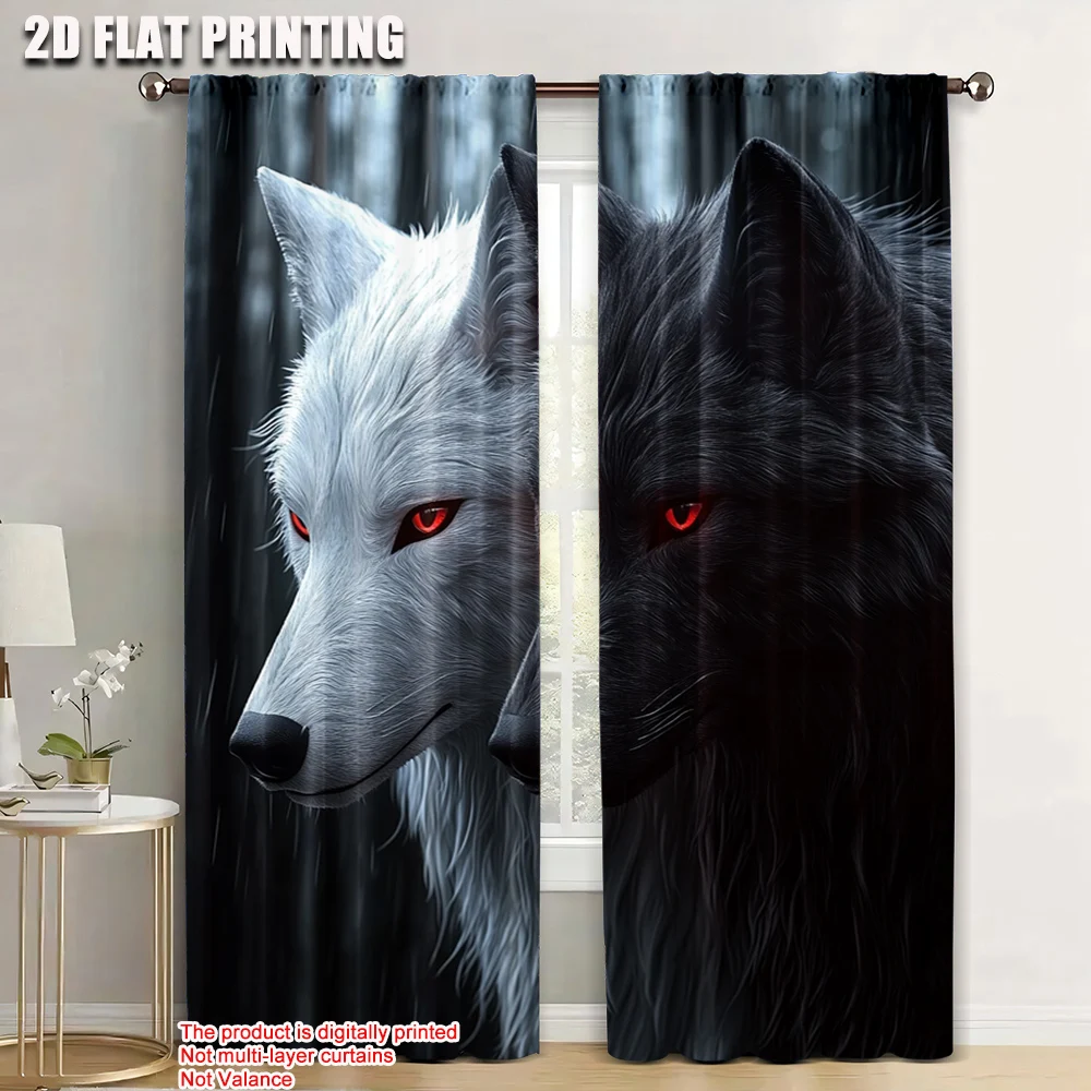 2pc, Window Curtains wolf Polyester,Without Electricity Wall Decor Applies to Indoor Celebrations, Room Decor
2pc, Window Curtains wolf Polyester,Without Electricity Wall Decor Applies to Indoor Celebrations, Room Decor