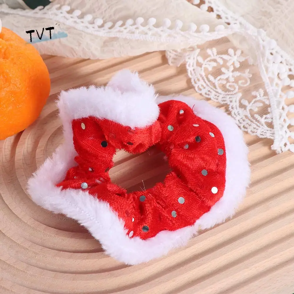 Velvet Plush Christmas Hair Rope Snow Ponytail Holder New Year Hair Scrunchies High Elasticity Red& White Women Hair Ring 
Velvet Plush Christmas Hair Rope Snow Ponytail Holder New Year Hair Scrunchies High Elasticity Red& White Women Hair Ring
