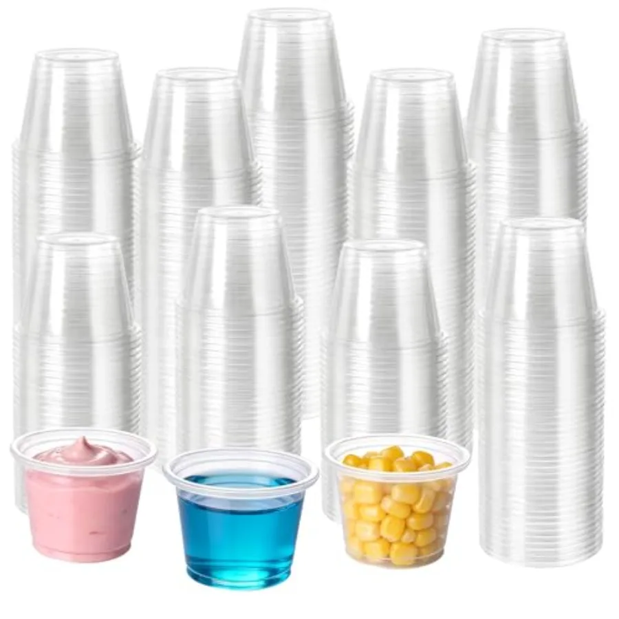 200PCS 1oz Disposable Plastic Portion Cups No Lids,Small Mini Sauce Cups for Portion Control, Salad Dressing Cups, Airtight and
200PCS 1oz Disposable Plastic Portion Cups No Lids,Small Mini Sauce Cups for Portion Control, Salad Dressing Cups, Airtight and