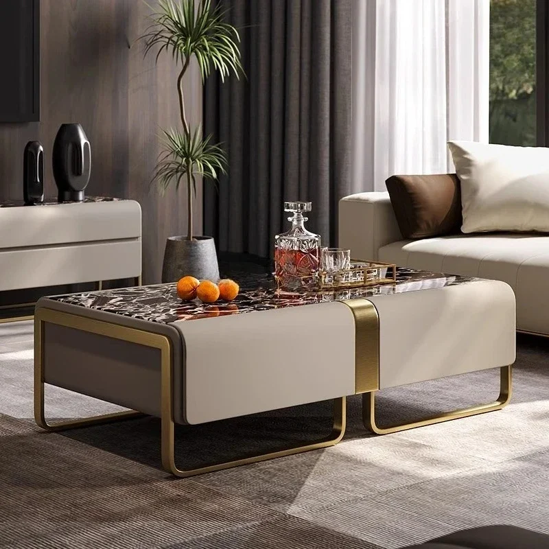 Light luxury coffee table model room custom high-end furniture villa large flat marble
Light luxury coffee table model room custom high-end furniture villa large flat marble