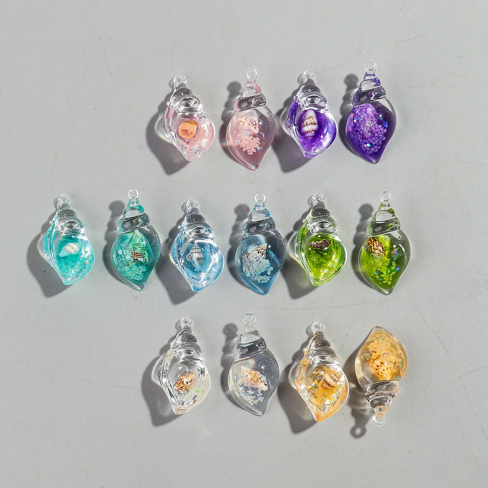 10pcs Transparent Luminous Acrylic Conch Charms Colorful Pendant for DIY Jewelry Making Necklace Earrings Keychain Accessories
10pcs Transparent Luminous Acrylic Conch Charms Colorful Pendant for DIY Jewelry Making Necklace Earrings Keychain Accessories