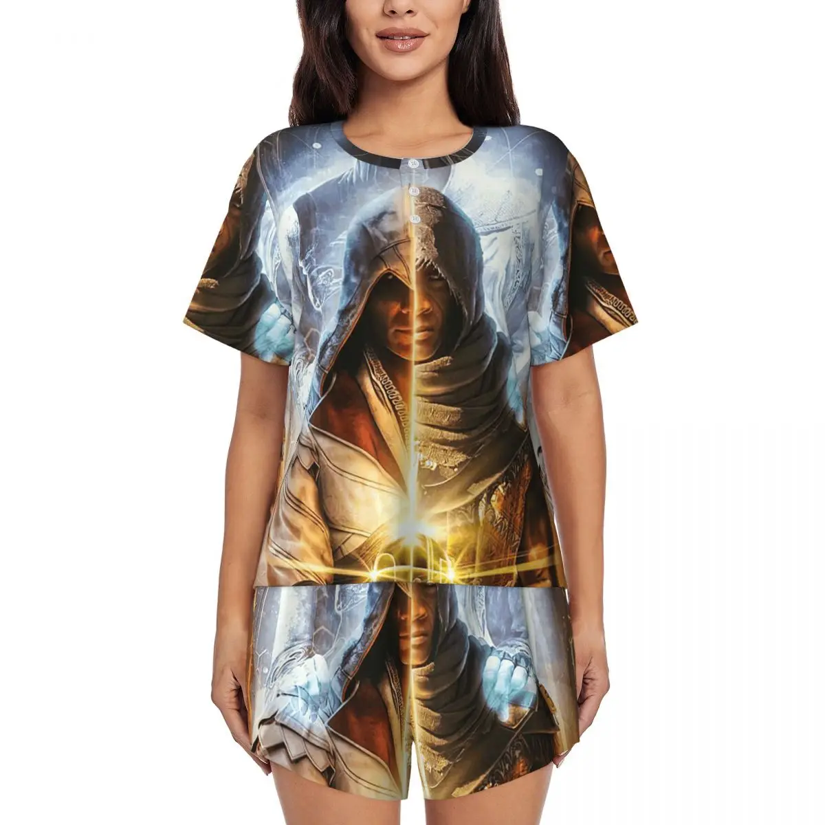 Assassins Creed RGB Action Adventure Gaming Round Neck Short Sleeves Nightdress for Sleepshirts Women Pajama Set Short Pants
Assassins Creed RGB Action Adventure Gaming Round Neck Short Sleeves Nightdress for Sleepshirts Women Pajama Set Short Pants