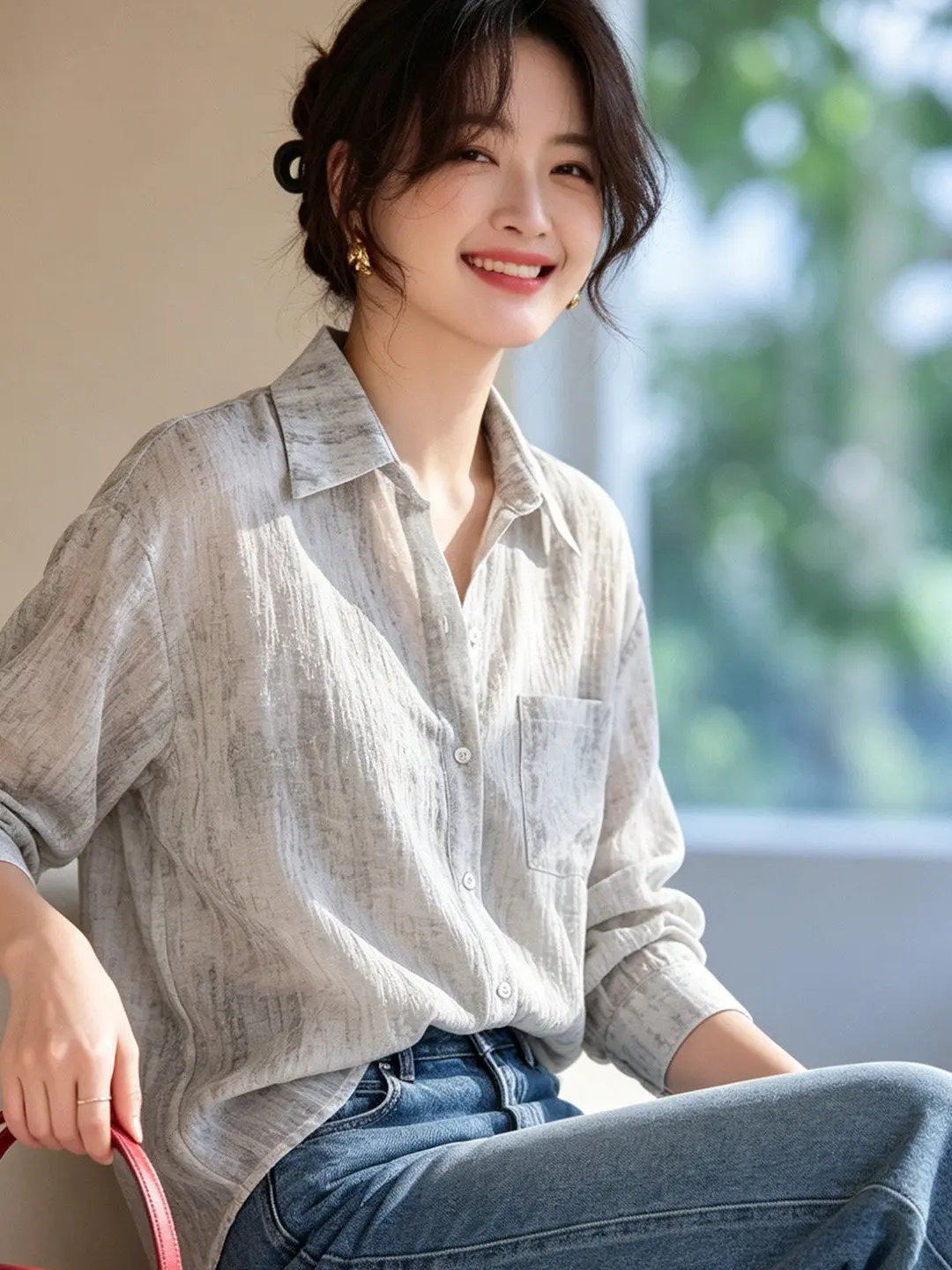 Casual Loose Long Sleeve Shirt Women Breathable Dyed Lightweight Sun Protection Versatile Open Cardigan Style Pure Color Button
Casual Loose Long Sleeve Shirt Women Breathable Dyed Lightweight Sun Protection Versatile Open Cardigan Style Pure Color Button