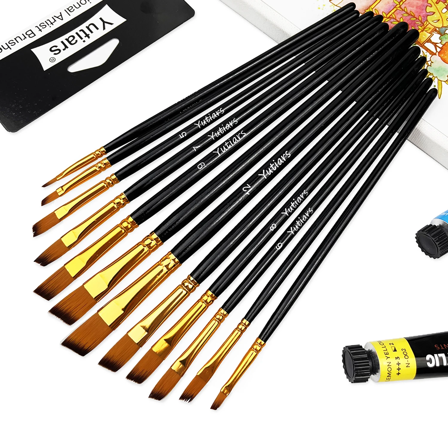 12 PCS Watercolor Brushes Set, Angular Paint Brushes for Watercolor Painting, Acrylic, Gouache & Oil Painting,Gift for Beginners
12 PCS Watercolor Brushes Set, Angular Paint Brushes for Watercolor Painting, Acrylic, Gouache & Oil Painting,Gift for Beginners