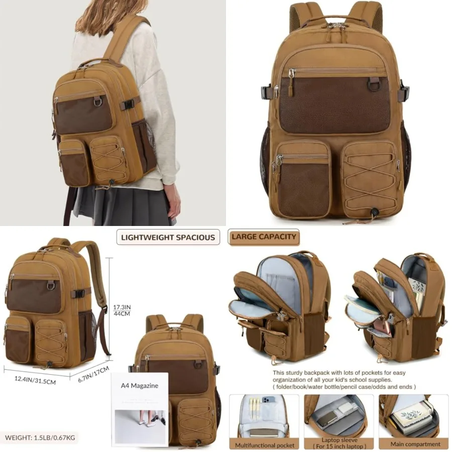Water Resistant Backpack for School Travel College Travel, Large Bookbag with Mulitiple Pockets for Men and Women
Water Resistant Backpack for School Travel College Travel, Large Bookbag with Mulitiple Pockets for Men and Women