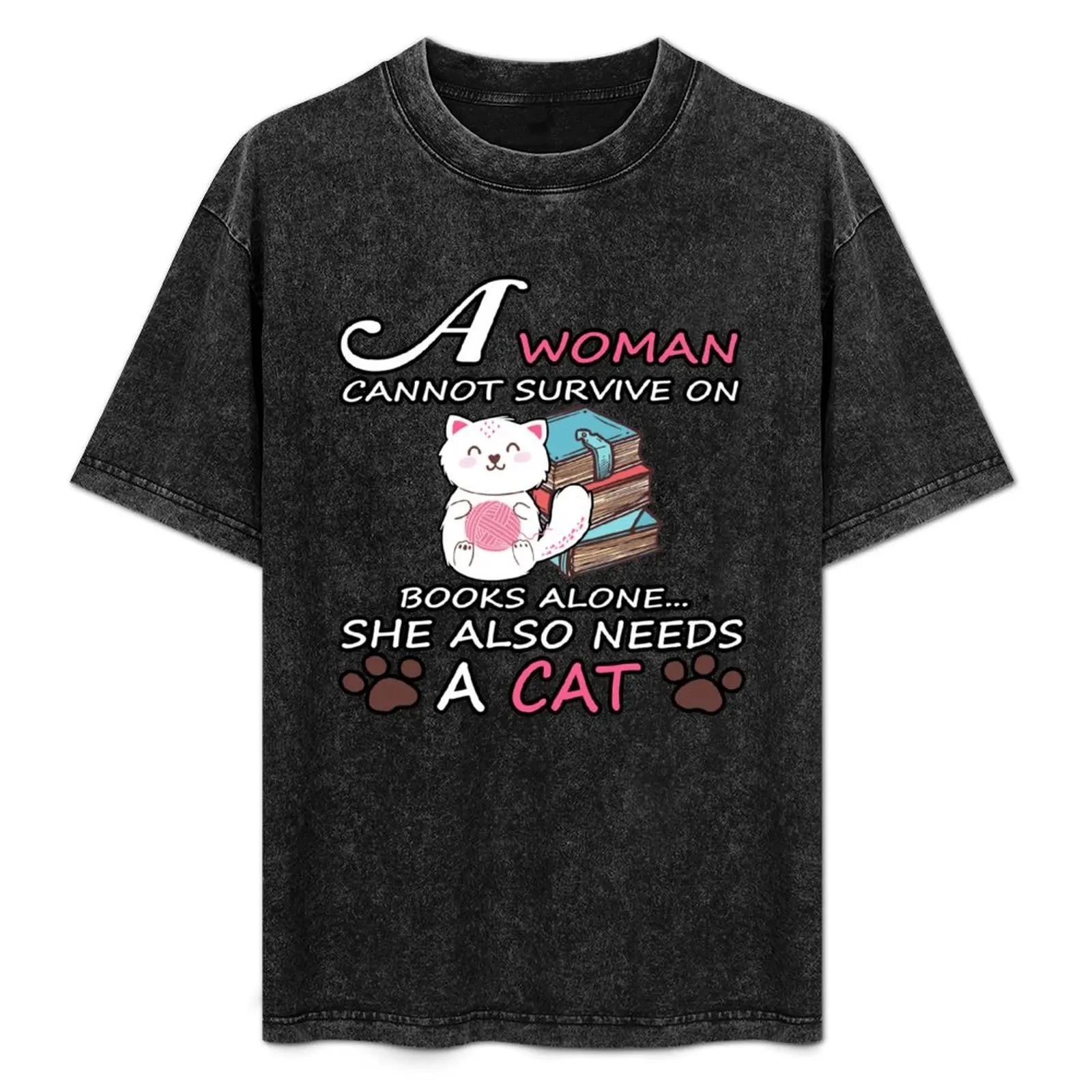 A Woman Cannot Survive On Books Alone She Also Needs a Cat T-Shirt Basic Lightweight Short Sleeve Tee
A Woman Cannot Survive On Books Alone She Also Needs a Cat T-Shirt Basic Lightweight Short Sleeve Tee