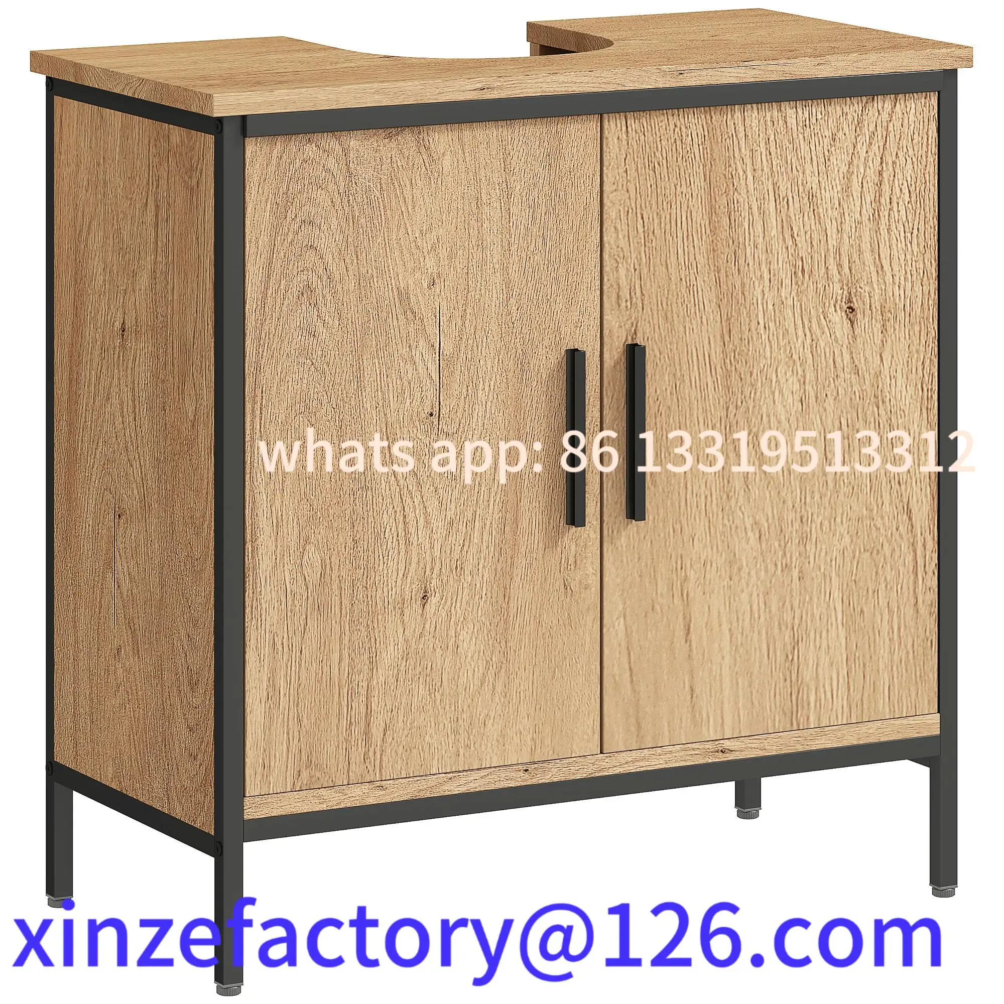 Customizable Under Sink Bathroom Vanity Storage Cabinet with Two Doors and Adjustable Shelf Oak Finish Suitable
Customizable Under Sink Bathroom Vanity Storage Cabinet with Two Doors and Adjustable Shelf Oak Finish Suitable