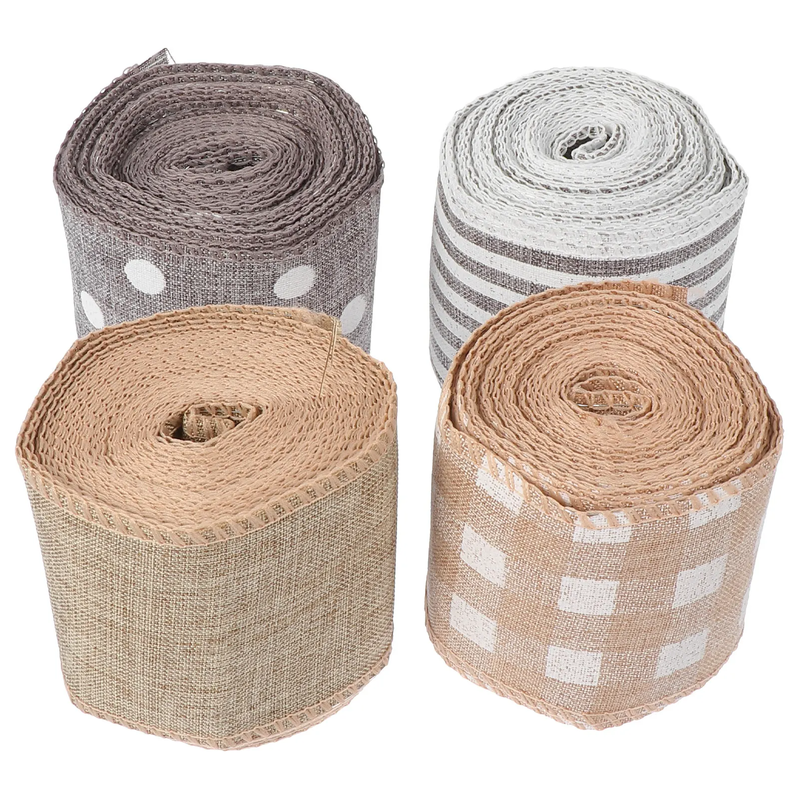 3 Rolls Christmas Linen Ribbon Roll Festive Striped Fabric for Gift Wrapping Bouquet Decoration DIY Craft Making Packaging
3 Rolls Christmas Linen Ribbon Roll Festive Striped Fabric for Gift Wrapping Bouquet Decoration DIY Craft Making Packaging