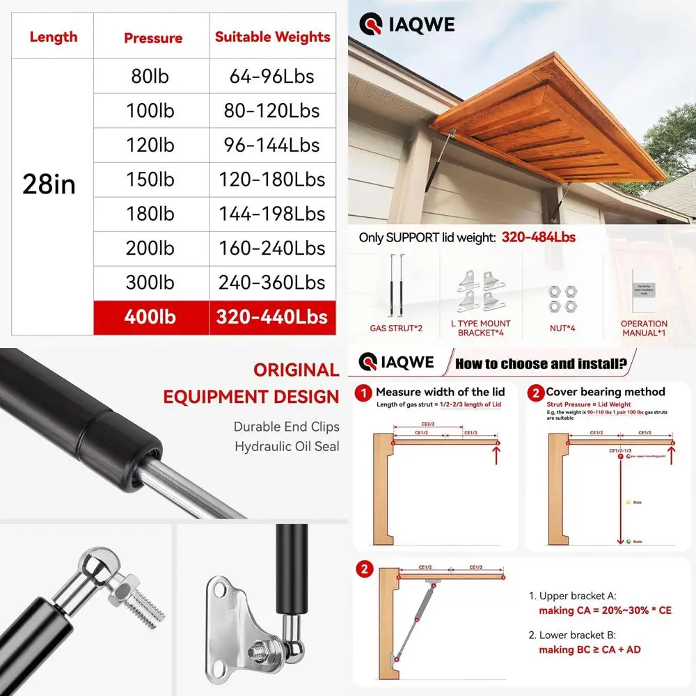 Сверхмощные 28 газовых стоек для нагрузок 320–440 фунтов: чехлы для лодок, кроватей для автофургонов, хранения, ящиков для инструментов и многого другого
Сверхмощные 28 газовых стоек для нагрузок 320–440 фунтов: чехлы для лодок, кроватей для автофургонов, хранения, ящиков для инструментов и многого другого