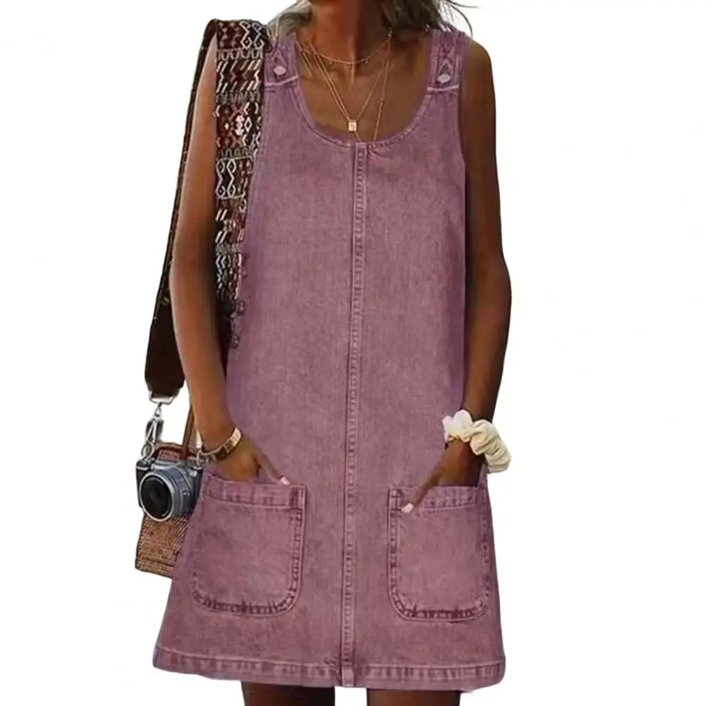 Fashion Round Neck Anti-pilling Summer Dress Sleeveless Summer Short Overalls Dress Female Clothing Overalls Dress
Fashion Round Neck Anti-pilling Summer Dress Sleeveless Summer Short Overalls Dress Female Clothing Overalls Dress
