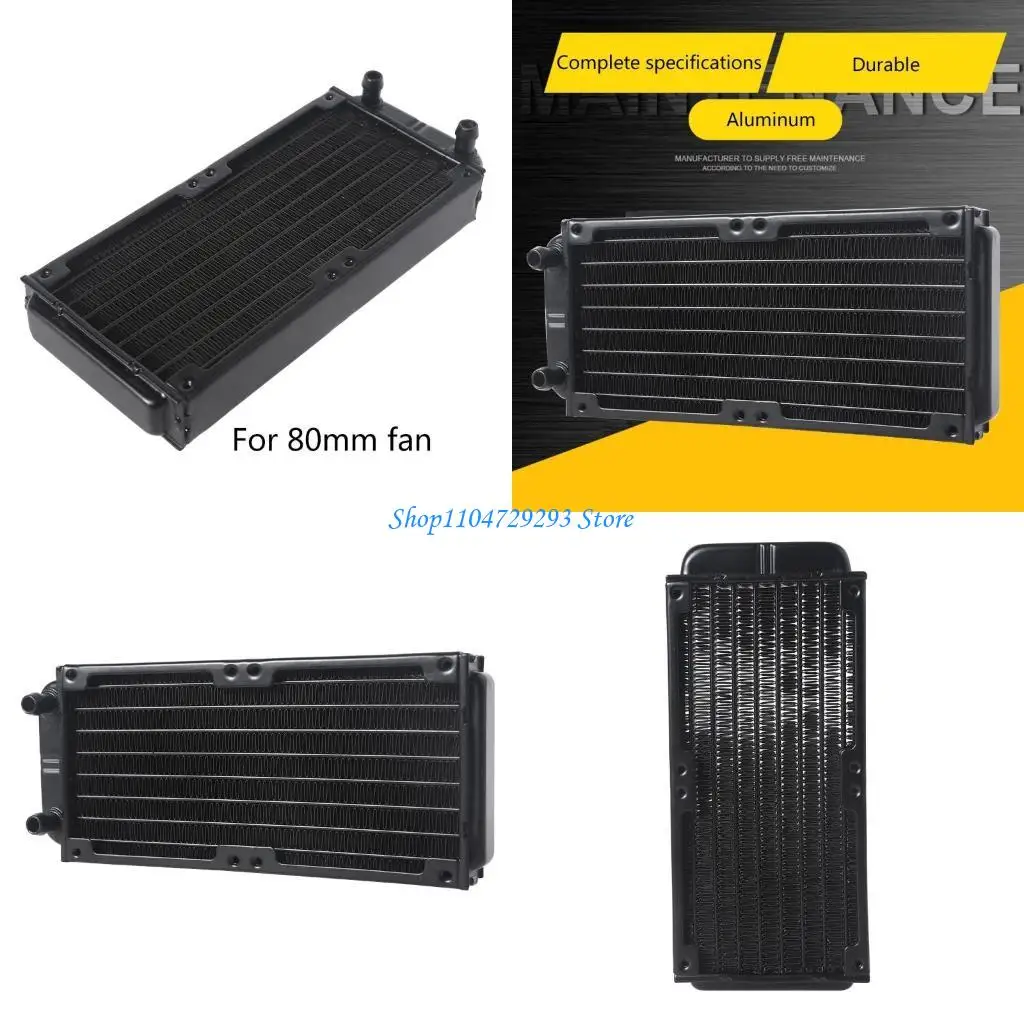 Y2GD Aluminum Water Cooling Radiator 10 Tubes Heat Exchanger CPU Heatsink Cooler Fast Heat Dissipation for PC Computer