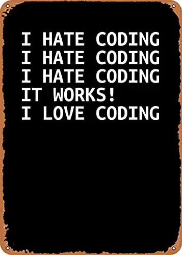 I Hate Coding Software Vintage Look Metal Sign Patent Art Prints Retro Gift 8x12 Inch
I Hate Coding Software Vintage Look Metal Sign Patent Art Prints Retro Gift 8x12 Inch