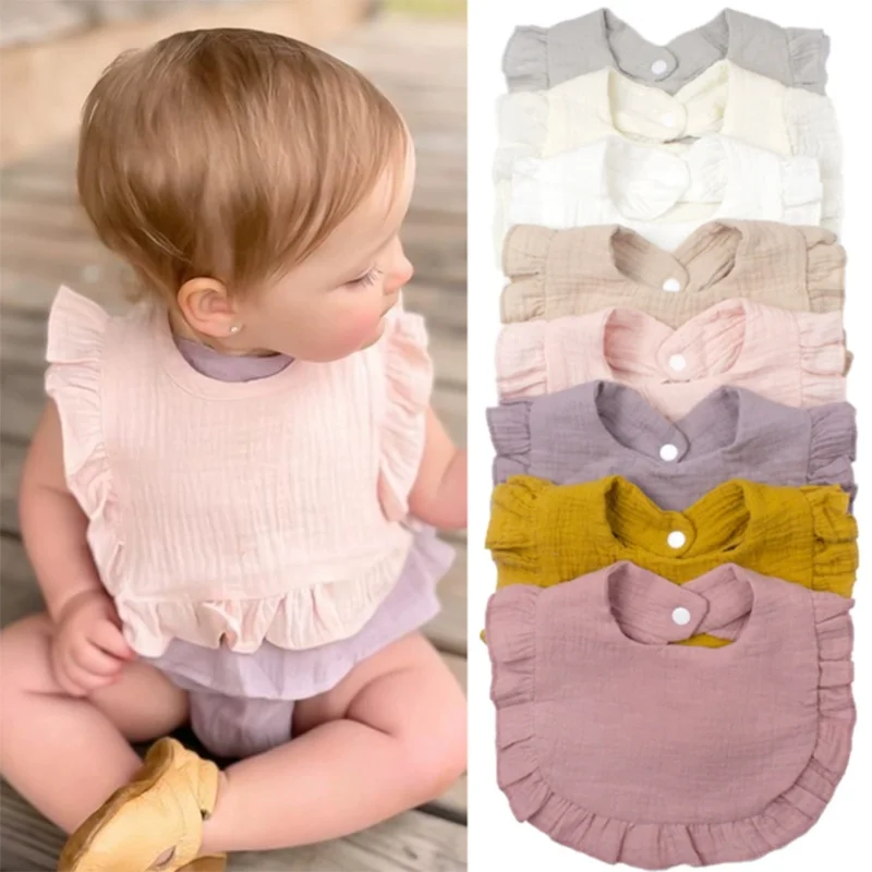 Baby Bib 100% Cotton Plain Color Baby Bib with Ruffle Trim Soft Cute Kids Cloths Baby Boy Girl Kids Scarf Baby Feeding Stuff
Baby Bib 100% Cotton Plain Color Baby Bib with Ruffle Trim Soft Cute Kids Cloths Baby Boy Girl Kids Scarf Baby Feeding Stuff